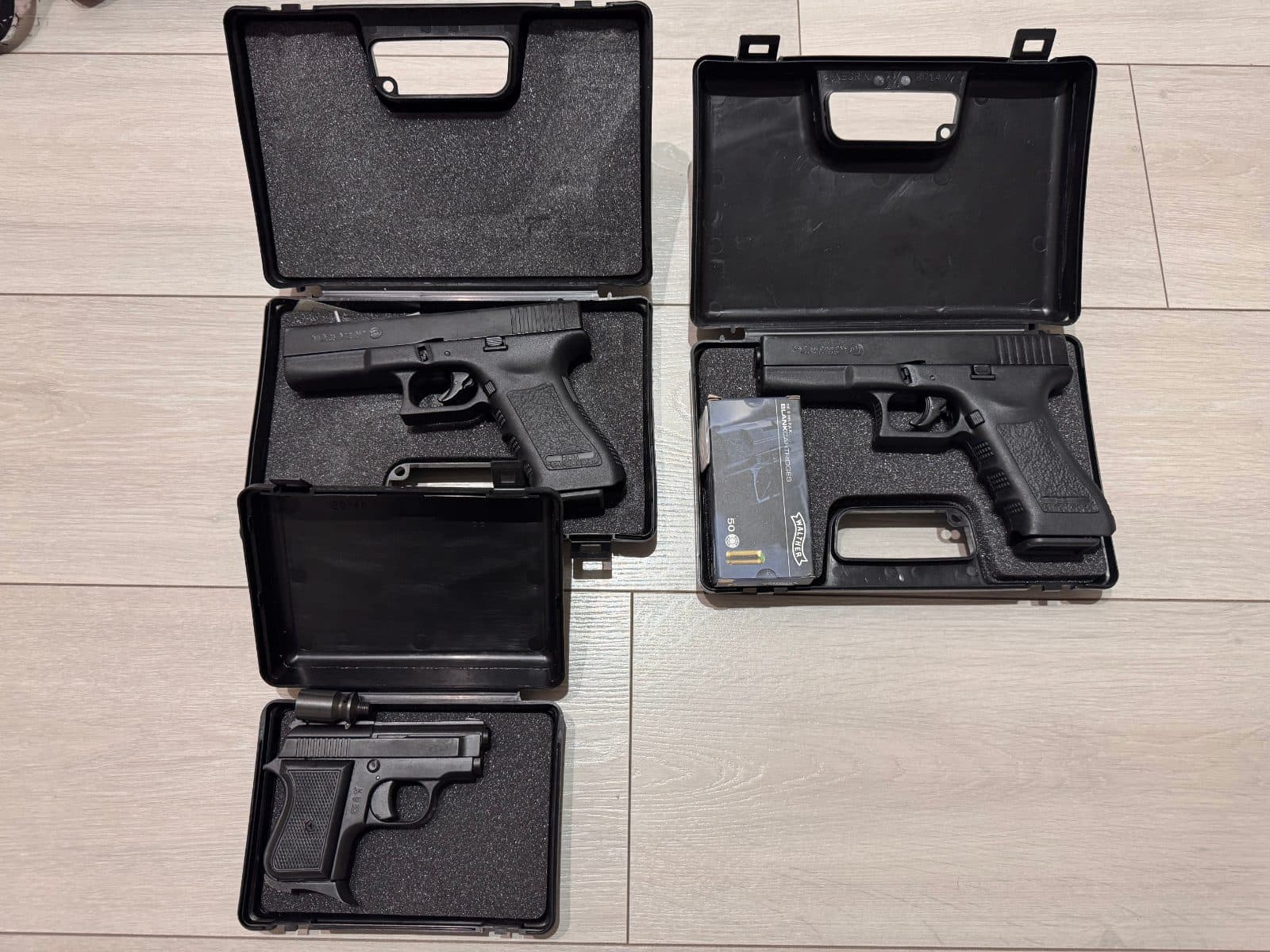 3 pistolas detonadoras